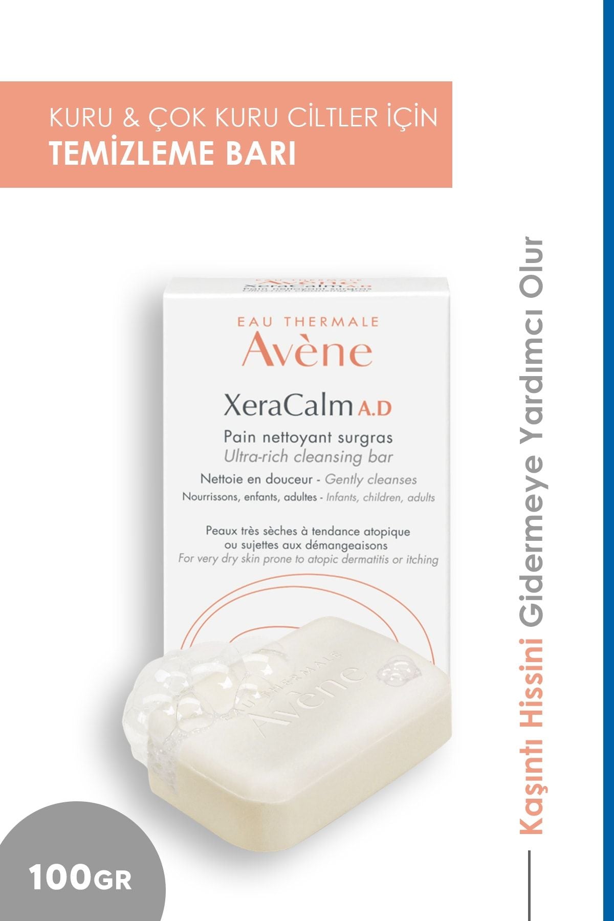 Avene Xeracalm A.d Ultra Rich Cleansing Bar 100 gr