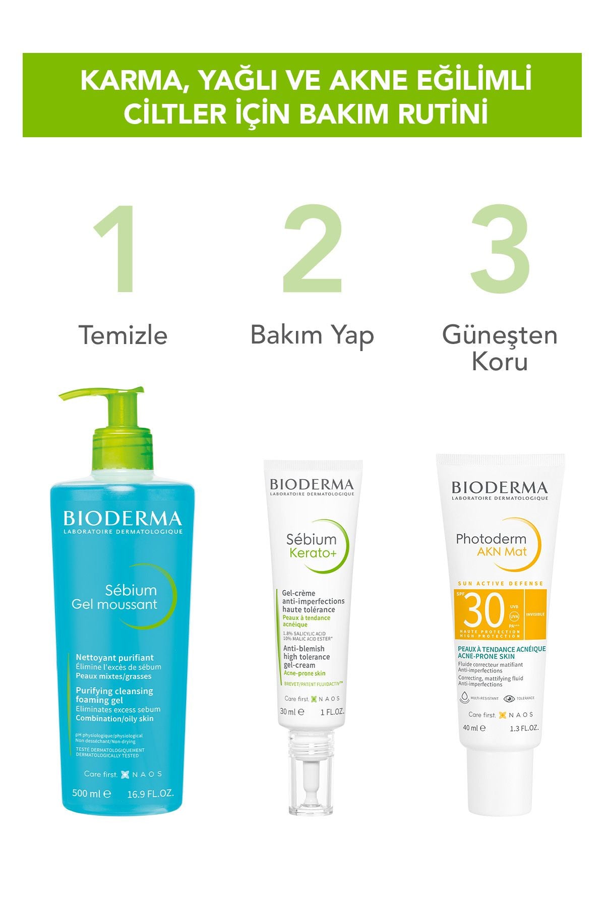 Bioderma Sebium Foaming Cilt Temizleme Jeli 500 ml