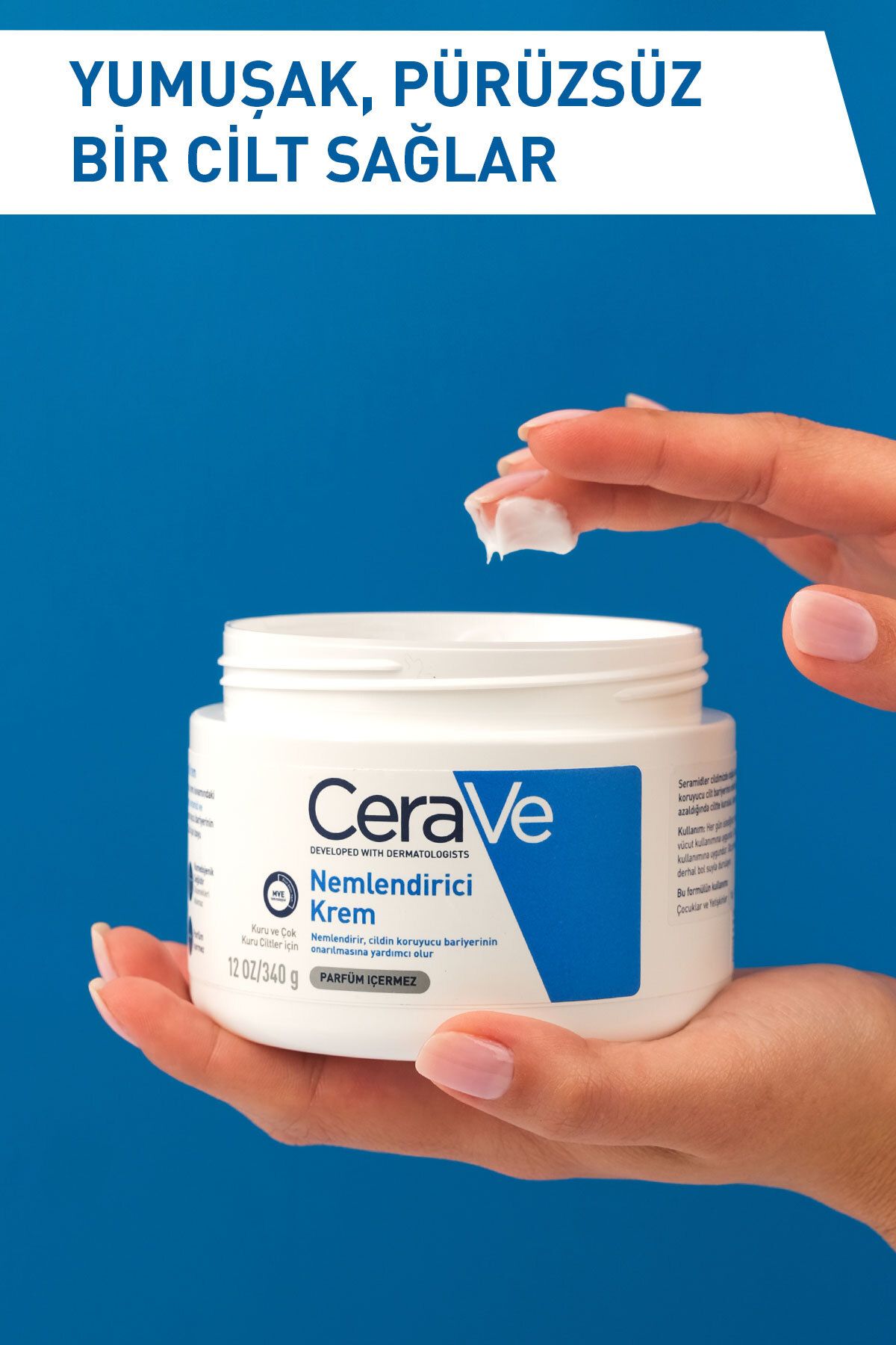 CeraVe Nemlendirici Krem Kuru Ciltler Için Seramid Ve Hyalüronik Asit Içerikli 340 gr