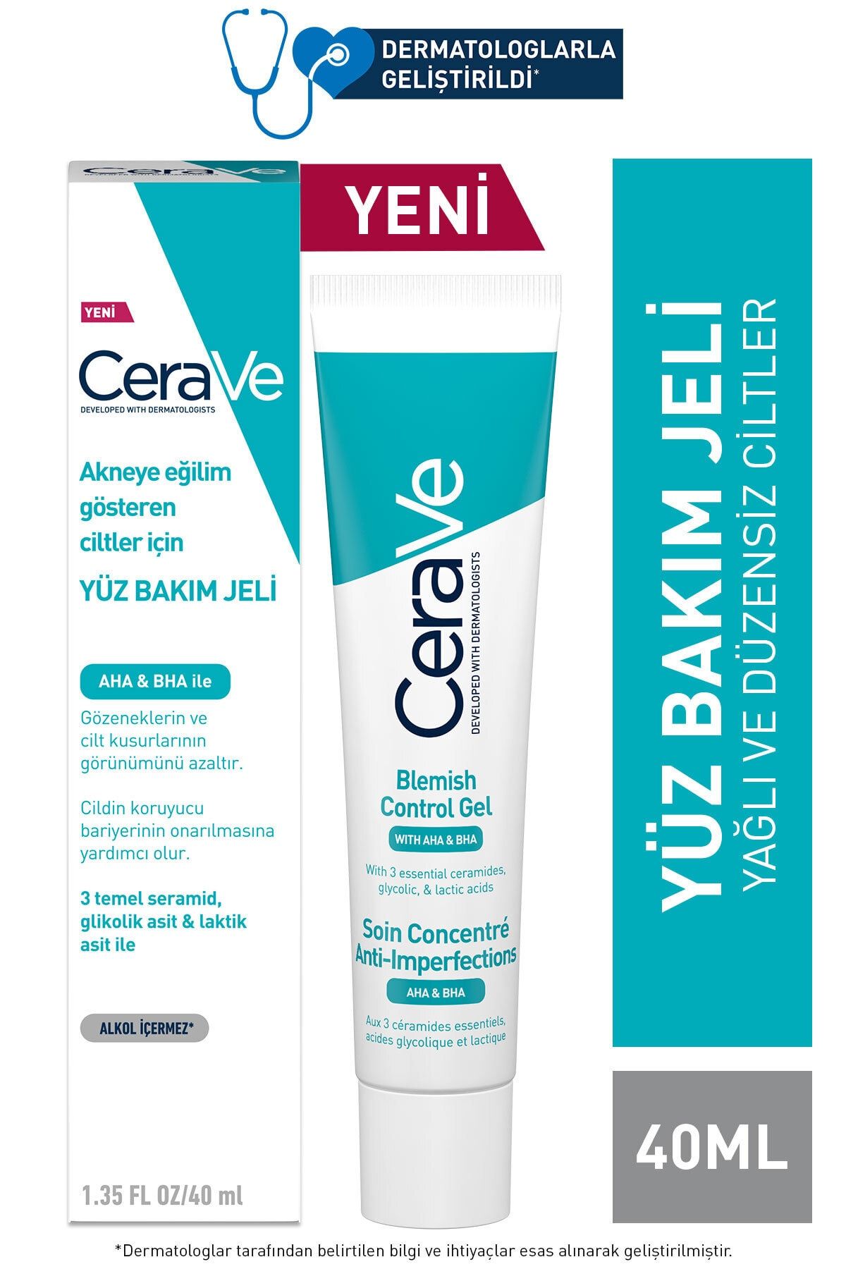 CeraVe Yağlı Ve Düzensiz Cilter Için Yüz Bakım Jeli 40 ml