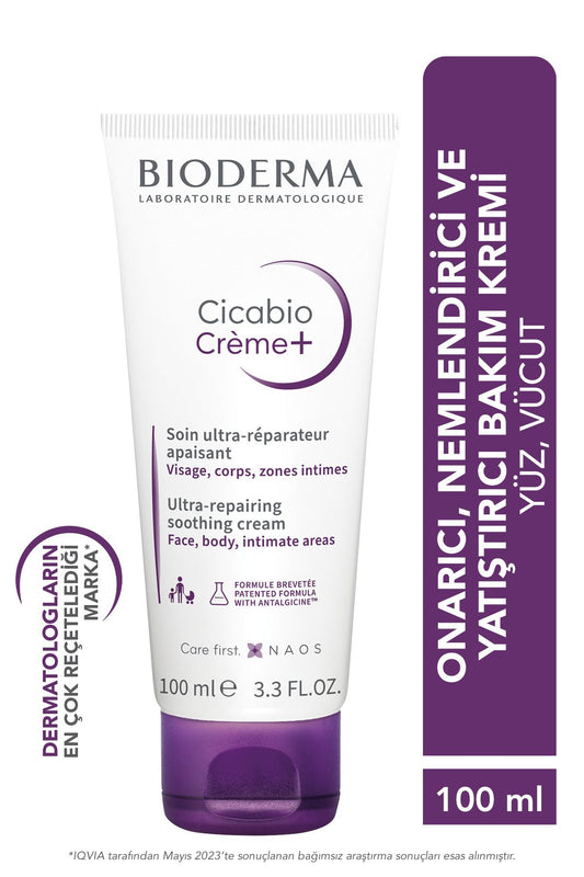 Bioderma Cicabio Cream+ Cilt Bariyeri Onarıcı Nemlendirici Yatıştırıcı Tüm Ciltler için Yüz Vücut Krem 100ml