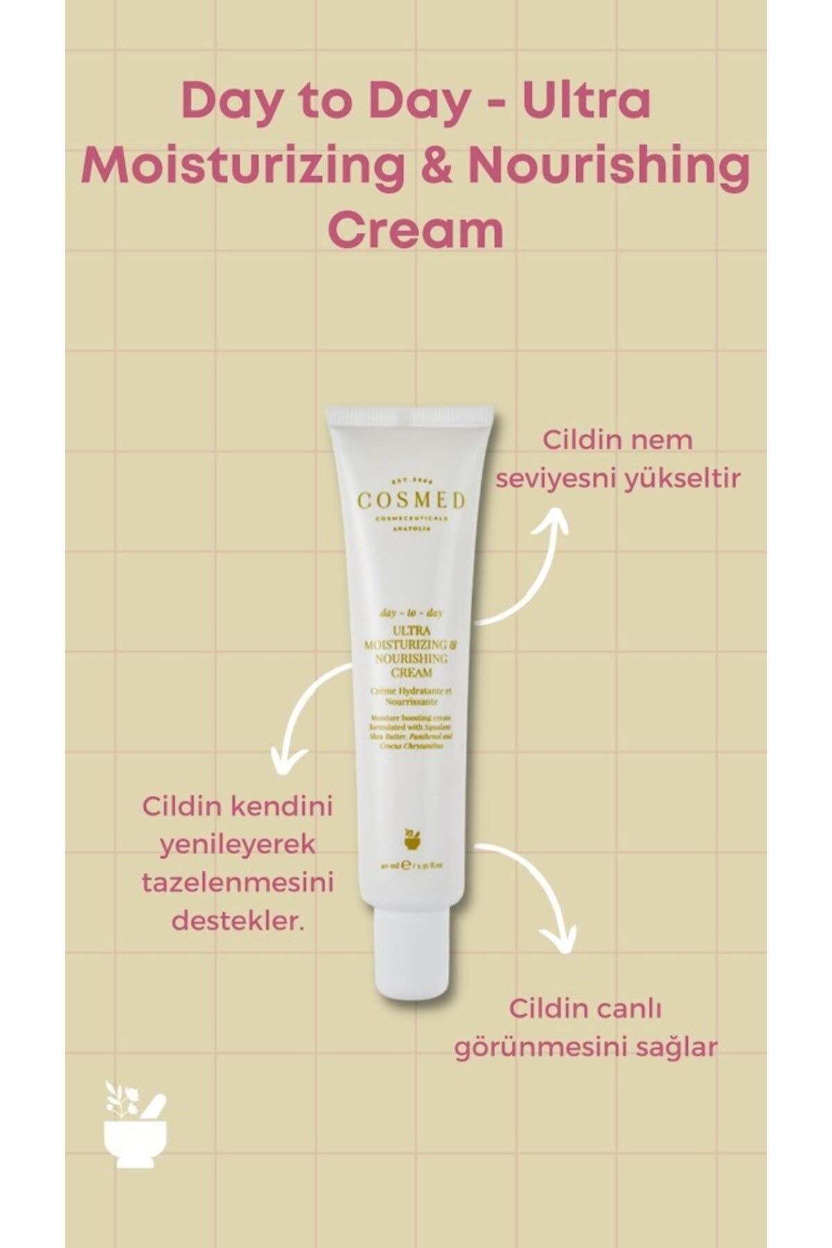 Day-to-day Ultra Moisturizing & Nourishing Cream - Su Bazlı Nemlendirici Cilt Bakım Kremi 40 ml