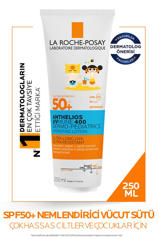 La Roche Posay Anthelios Dermo Pediatrics UVmune400 SPF50+ Hassas Ciltler Ve Çocuklar İçin Güneş Koruyucu Vücut Sütü 250 ml