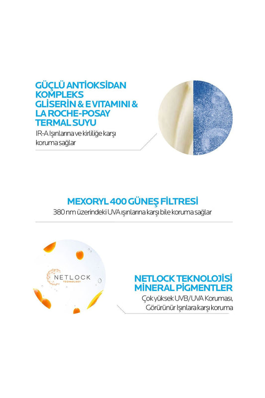 La Roche Posay Anthelios UVmune400 Invisible Fluid Tüm Cilt Tipleri İçin Renkli SPF50+ Yüz Güneş Kremi 50 ml