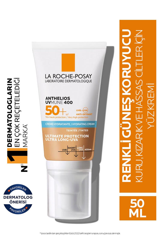 La Roche Posay Anthelios UVmune SPF+50 Hassas Ciltler İçin Yüksek Korumalı Yüz Güneş Kremi 50 ml