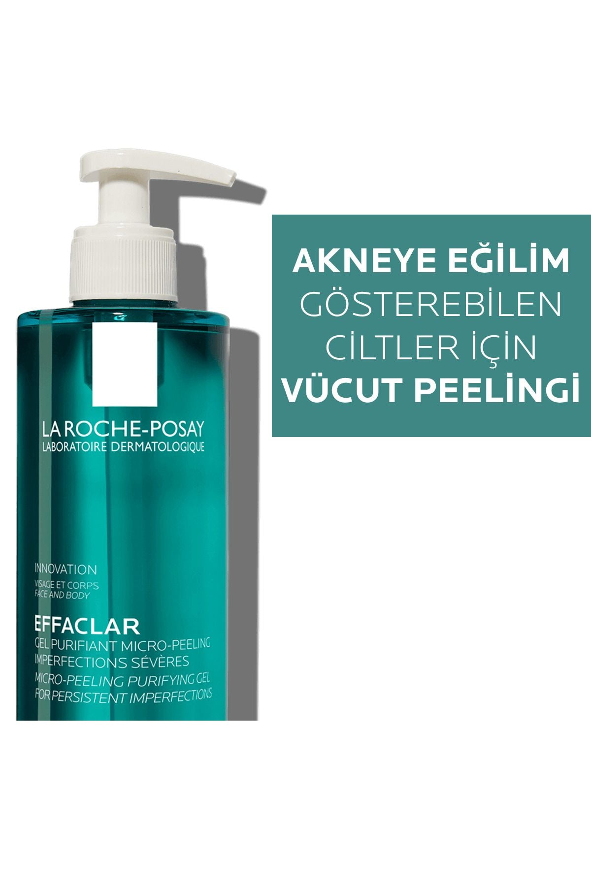 La Roche Posay Effaclar Mikro-peeling Arındırıcı Jel 400 ml- Akneye Eğilim Gösteren Ciltler