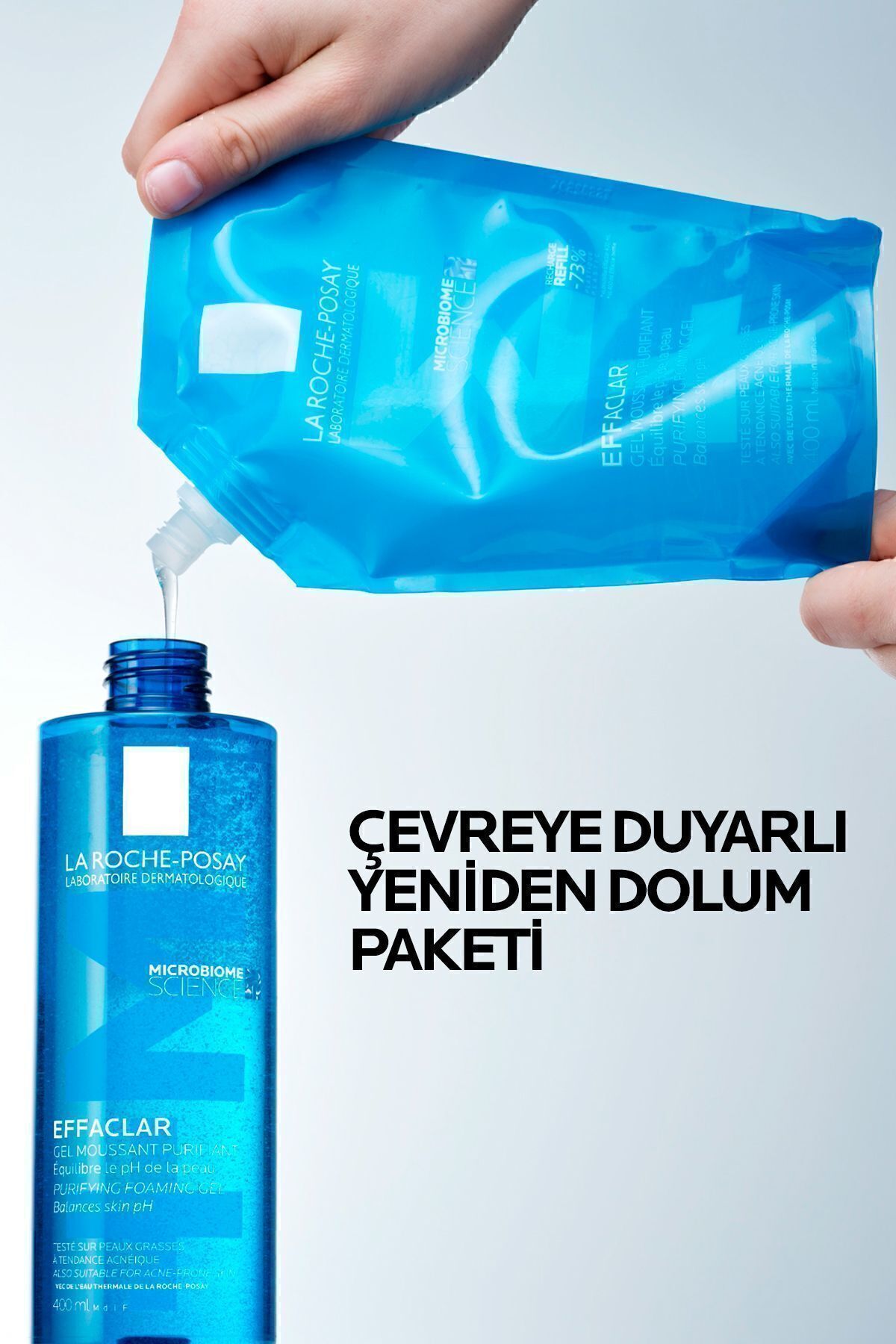 La Roche Posay Effaclar Yağlı Ciltler Için Temizleme Jeli Yeniden Dolum Paketi 400 ml