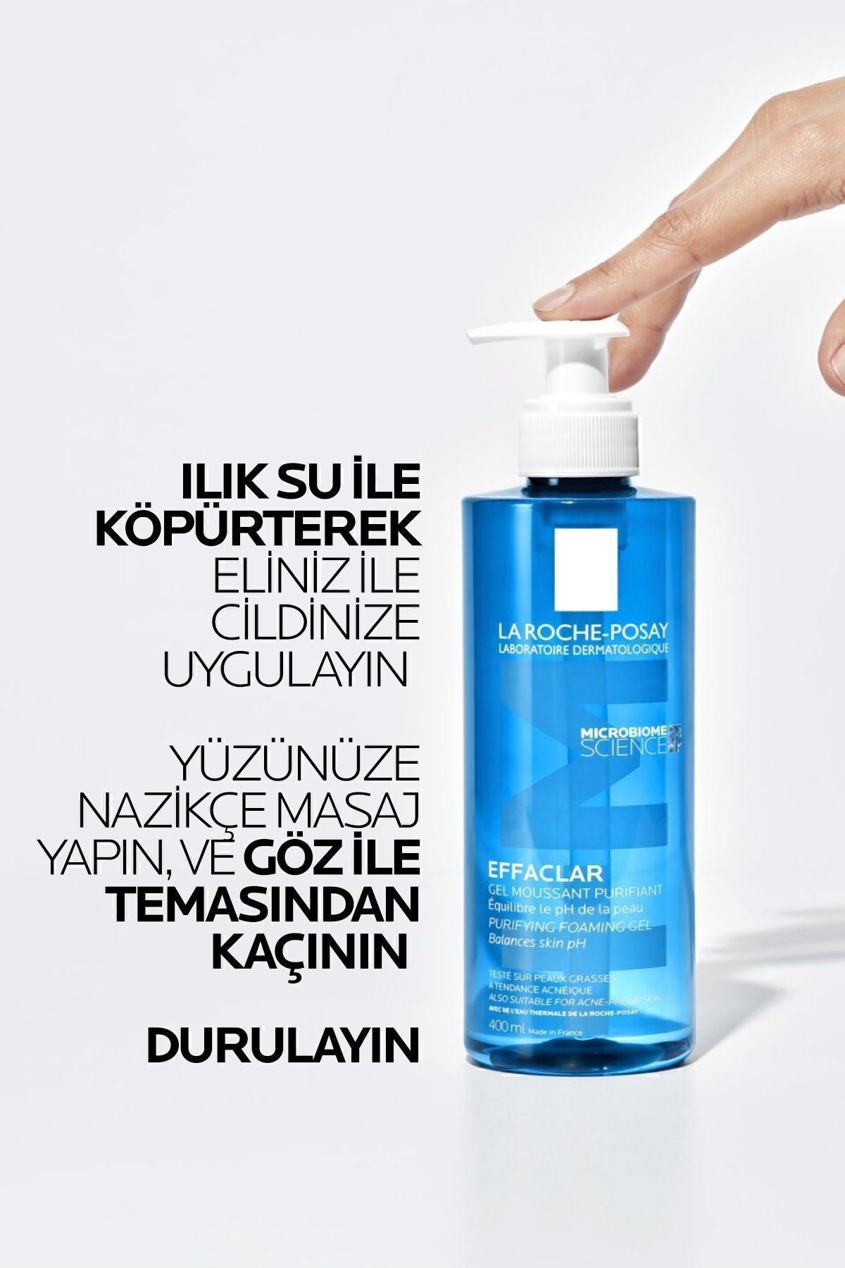 La Roche Posay Effaclar Yağlı Ciltler Için Temizleme Jeli Yeniden Dolum Paketi 400 ml