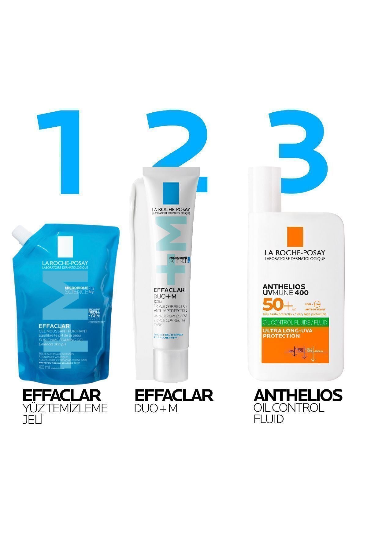 La Roche Posay Effaclar Yağlı Ciltler Için Temizleme Jeli Yeniden Dolum Paketi 400 ml