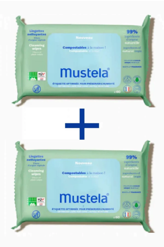 Mustela Kompost Islak Mendil Parfümsüz 60 Adet 1+1