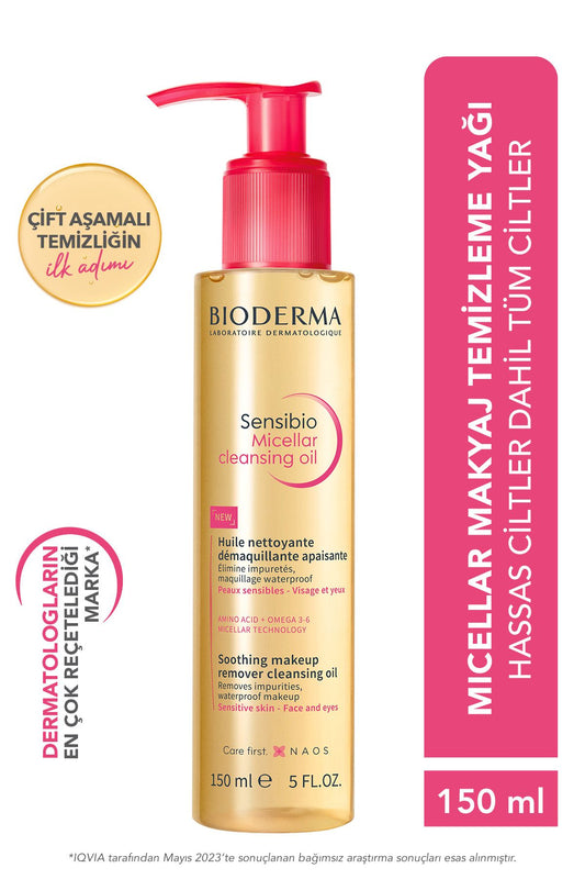 Bioderma Sensibio Micellar Cleansing Oil Tüm Ciltler Yüz ve Göz Makyajı Çift Aşamalı Temizleme Yağı 150 ml