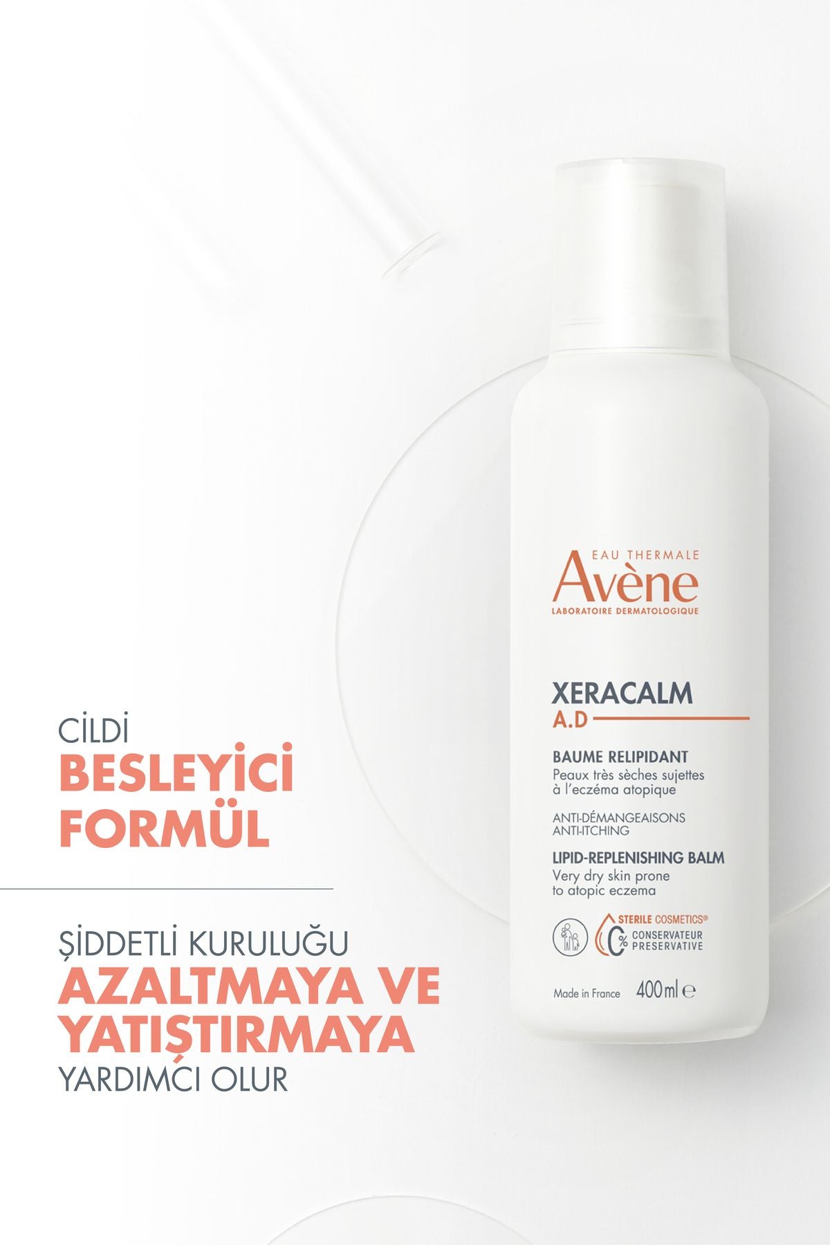 Xeracalm A.D. Atopiye Eğilimli Ciltler İçin Nemlendirici Balsam 400 ml